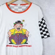 画像1: ~80's "MICH HAUT NICHTSUM!" イラストプリントTシャツ  (1)