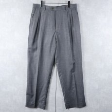 画像1: ARMANI 2タック ウール×ポリエステル スラックス W32 (1)