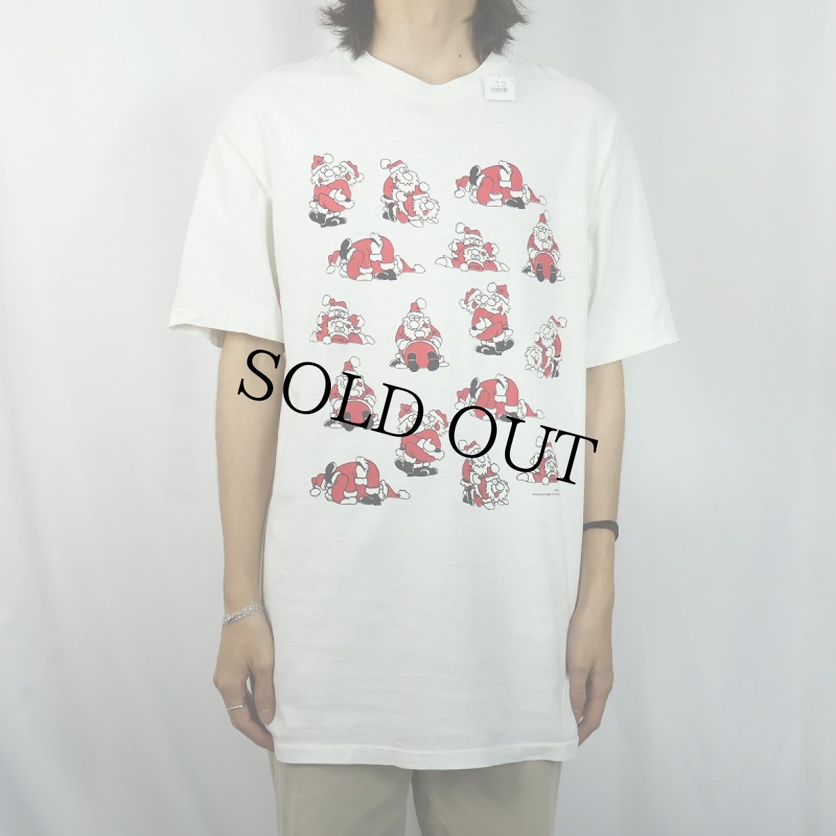 画像2: 90's 四十八手 サンタクロース エロプリントTシャツ XL (2)