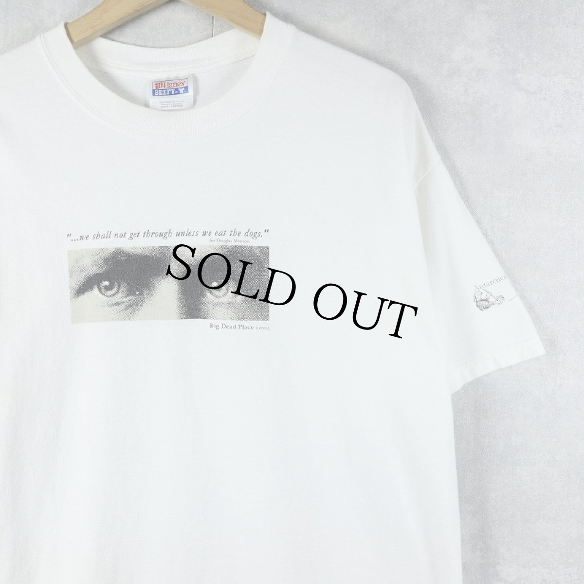 画像1: 2000's Sir Douglas Mawson "...we shall not get through unless..." メッセージプリントTシャツ L (1)