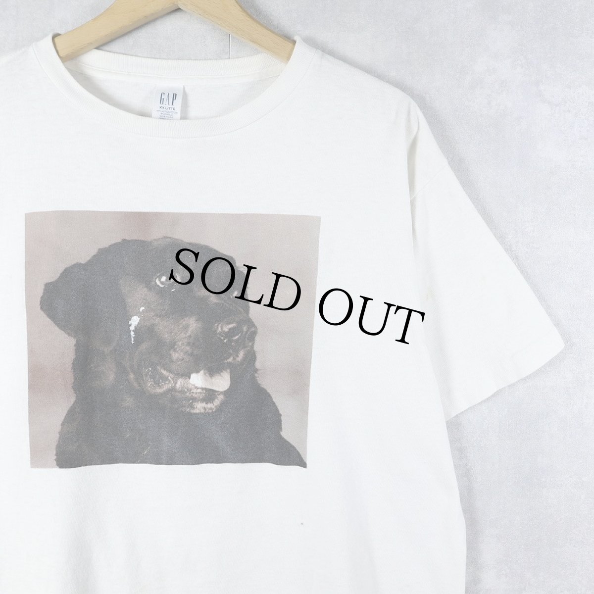 画像1: 90's GAP USA製 犬プリントTシャツ XXL (1)