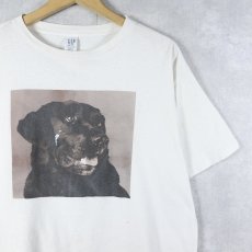 画像1: 90's GAP USA製 犬プリントTシャツ XXL (1)