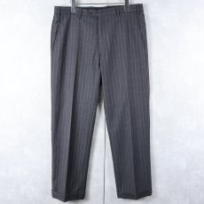 画像1: ARMANI ストライプ柄 2タック スラックス W35 (1)