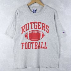 画像1: 90's Champion "RUTGERS FOOTBALL" プリントTシャツ M (1)