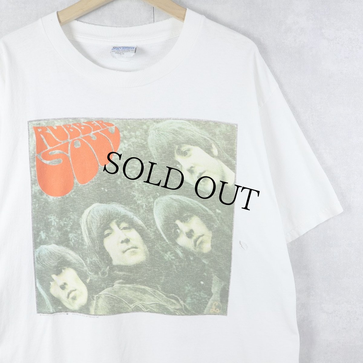 画像1: 90's THE BEATLES "RUBBER SOUL" ロックバンドアルバムTシャツ L (1)