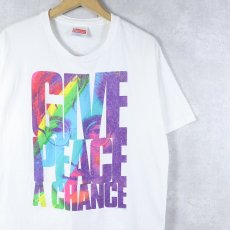 画像1: 90's JOHN LENNON USA製 "GIVE PEACE A CHANCE" ミュージシャンTシャツ L (1)