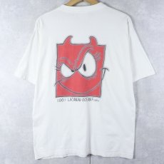 画像2: "90% ANGEL... 10% DEVIL" イラストプリントTシャツ M (2)