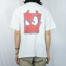 画像4: "90% ANGEL... 10% DEVIL" イラストプリントTシャツ M (4)