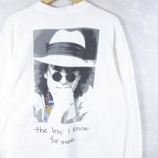 画像1: 90's JOHN LENNON USA製 "the less I know for sure." ミュージシャンプリントロンT L (1)