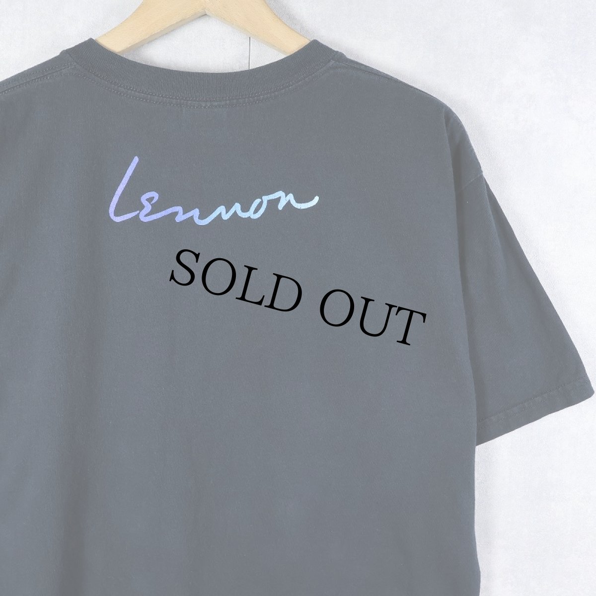 画像2: John Lennon ミュージシャンプリントTシャツ BLACK L (2)