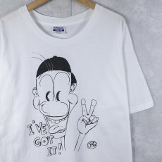 画像1: 90's USA製 "I'VE GOT IT!" イラストプリントTシャツ XL (1)