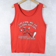 画像1: 70〜80's Tilton Hilton "Robert Crumb / Keep On Truckin'" パロディプリントタンクトップ  (1)