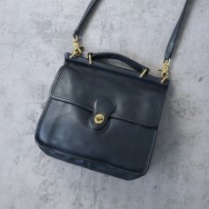 画像1: 90's COACH レザーショルダーバッグ BLACK (1)