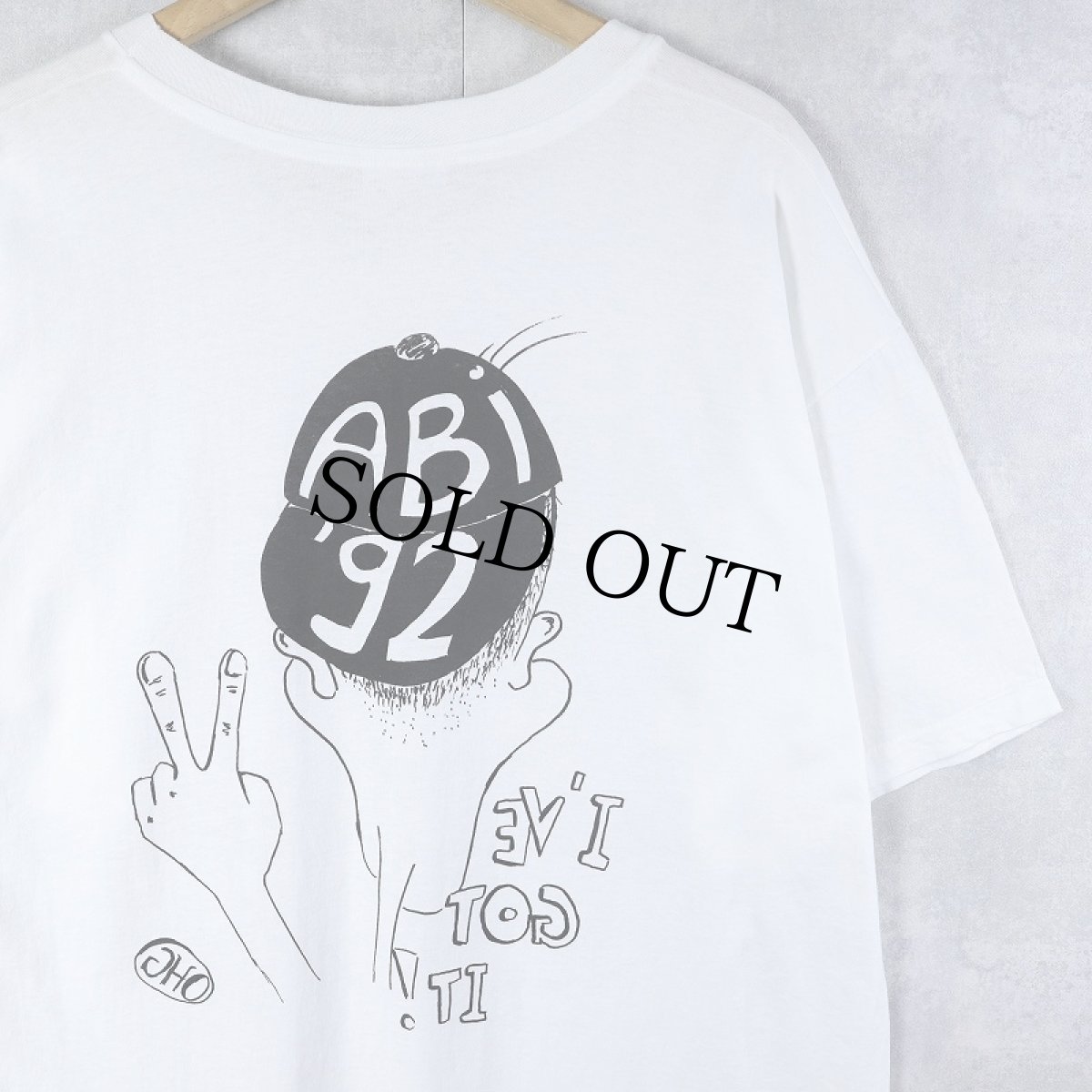 画像2: 90's USA製 "I'VE GOT IT!" イラストプリントTシャツ XL (2)