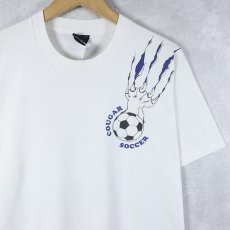 画像2: 90's USA製 "COUGAR SOCCER" ピューマ プリントTシャツ L (2)