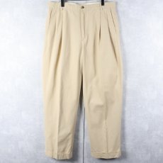 画像1: Turnbury 2タック コットン×カシミアスラックス W34 (1)
