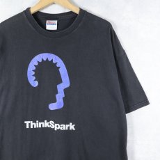 画像1: ThinkSpark "Always thinking." プリントTシャツ BLACK XL (1)