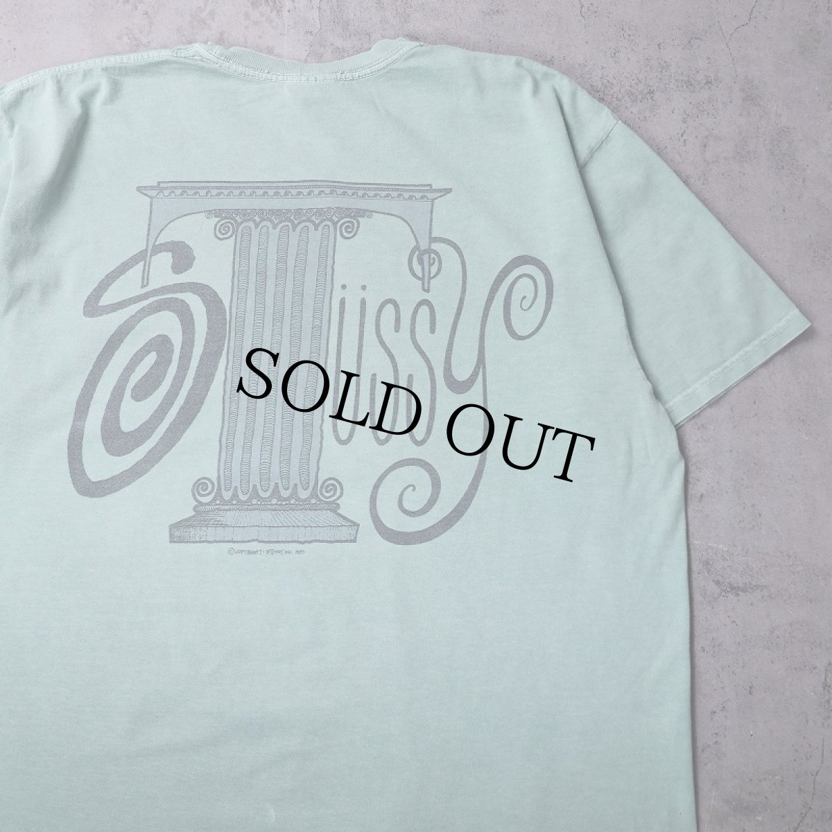 画像1: STUSSY "Column" プリントTシャツ L (1)