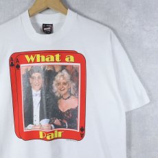 画像1: 90's "what a Pair" USA製 フォトプリントTシャツ L (1)