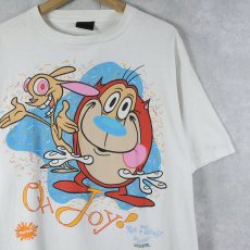 画像1: 90's Ren&Stimpy USA製 キャラクタープリントTシャツ XL (1)