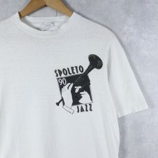 画像1: 90's USA製 "SPOLETO 90 JAZZ" 国際芸術祭 プリントTシャツ L (1)
