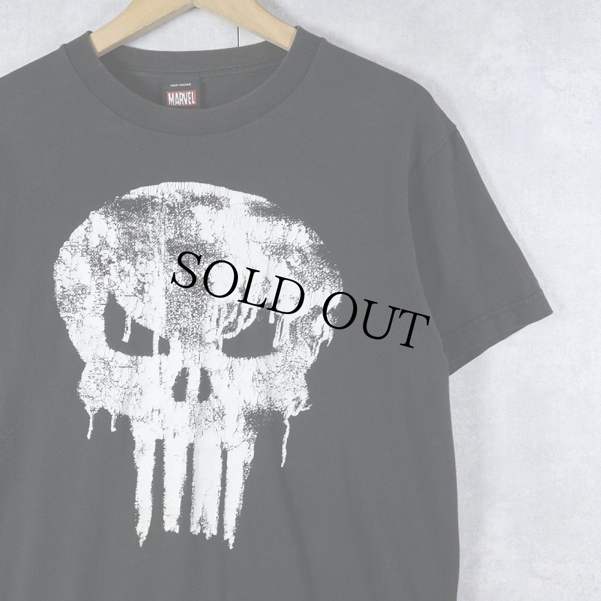 画像1: MARVEL Punisher キャラクタープリントTシャツ BLACK M (1)