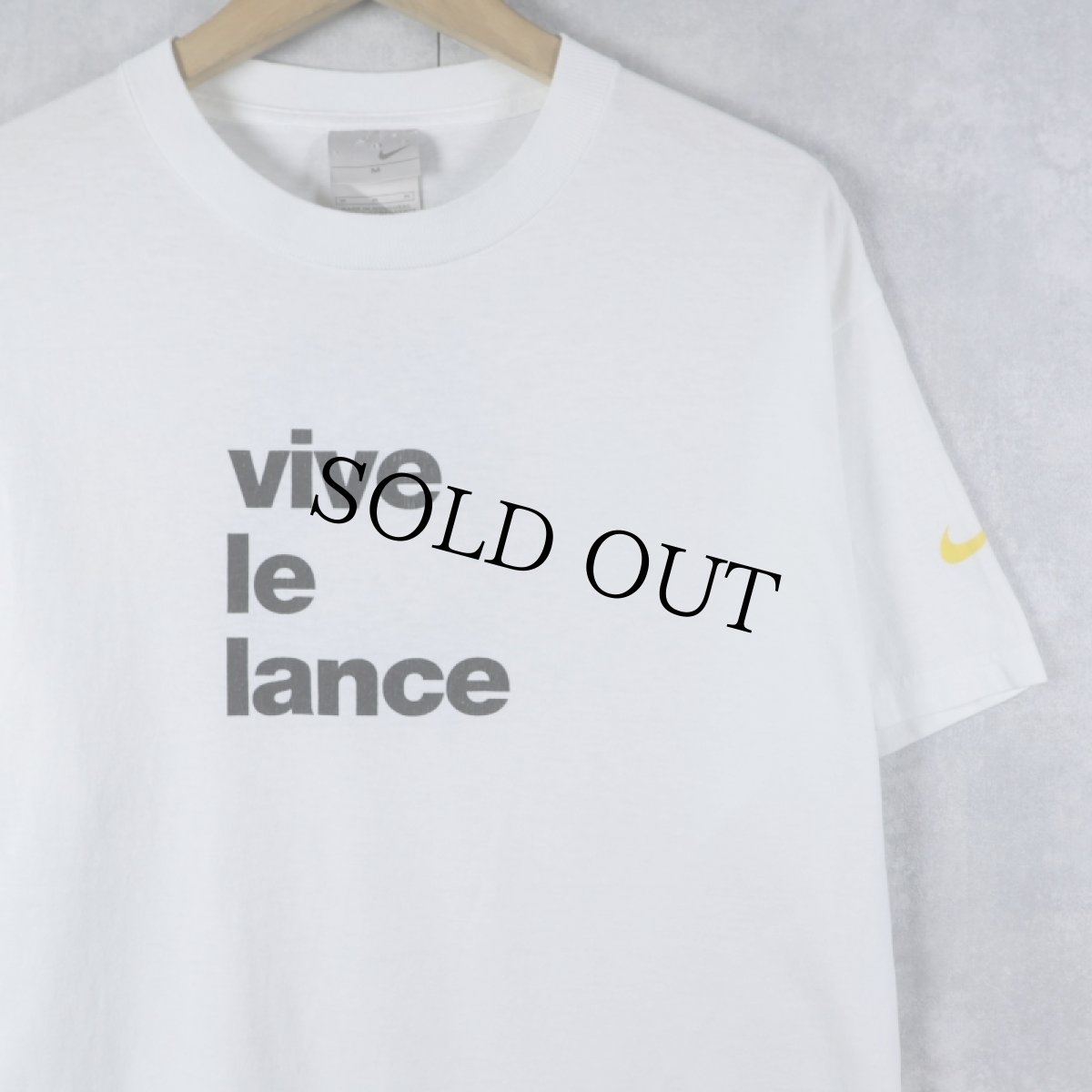画像1: 2000's NIKE "vive le lance" プリントTシャツ M (1)