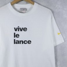 画像1: 2000's NIKE "vive le lance" プリントTシャツ M (1)