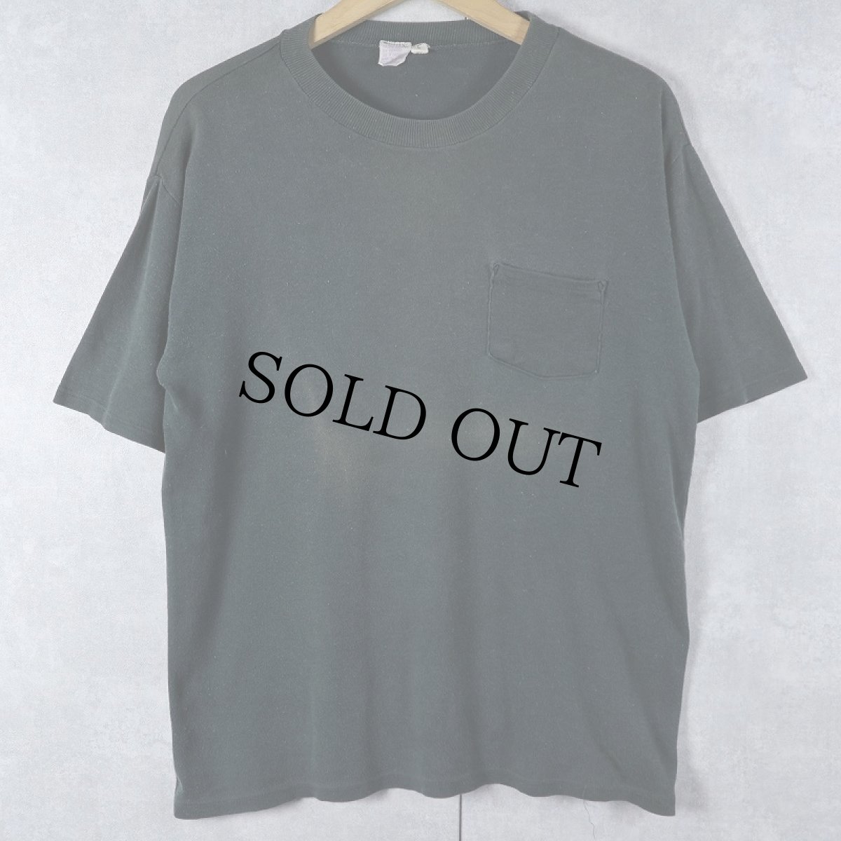 画像1: 無地 ポケットTシャツ L (1)