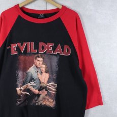 画像1: EVIL DEAD ホラー映画プリントラグランTシャツ XL (1)