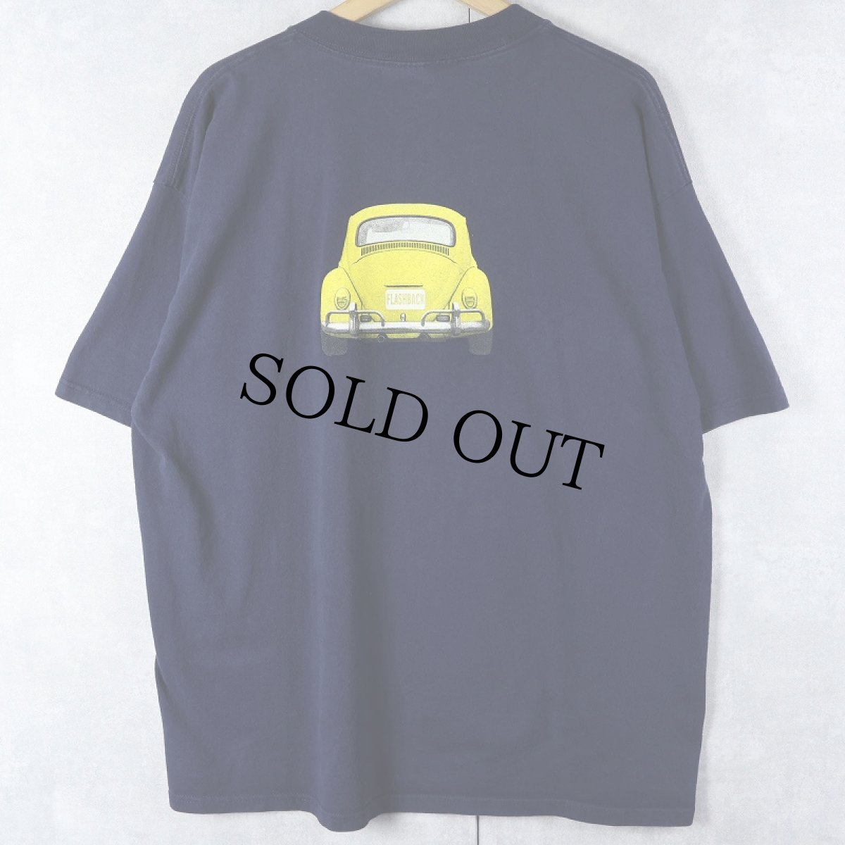 画像2: "Volkswagen Beetle" 車プリントTシャツ NAVY XL (2)