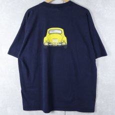 画像2: "Volkswagen Beetle" 車プリントTシャツ NAVY XL (2)