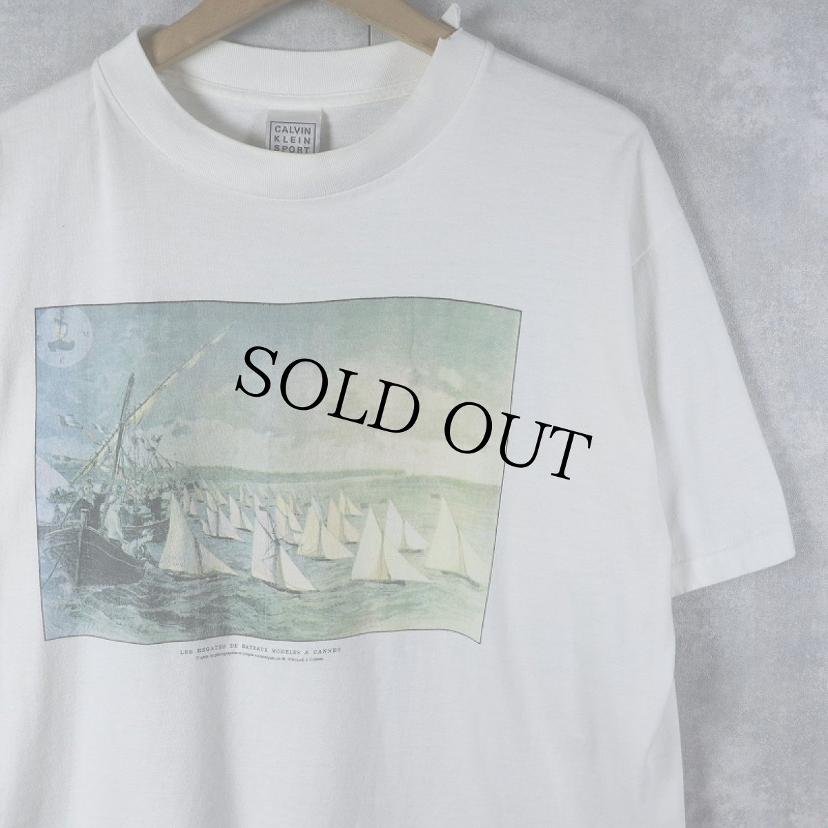 画像1: 90's Calvin Klein USA製 プリントTシャツ M (1)