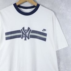 画像1: NIKE New York Yankees ロゴプリントTシャツ (1)
