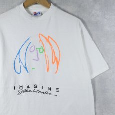 画像1: 90's JOHN LENNON USA製 "IMAGINE" ミュージシャンプリントTシャツ L (1)
