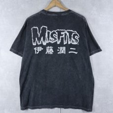 画像2: MISFITS × 伊藤潤二 ハードコアパンクバンド プリントTシャツ L (2)