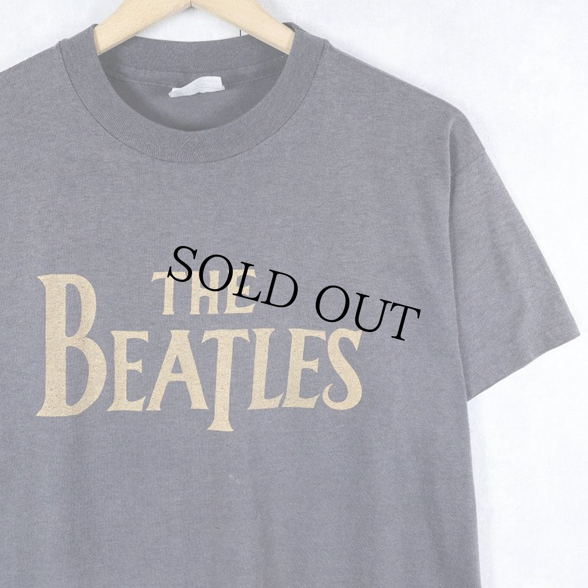 画像1: 80〜90's THE BEATLES USA製 ロックバンド ロゴプリントTシャツ L (1)