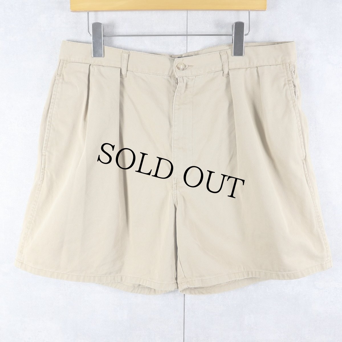 画像1: POLO Ralph Lauren "POLO CHINO" 2タック コットンチノショーツ W35 (1)