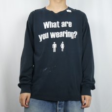画像3: "What are you wearing?" ピクトグラムプリントロンT L (3)