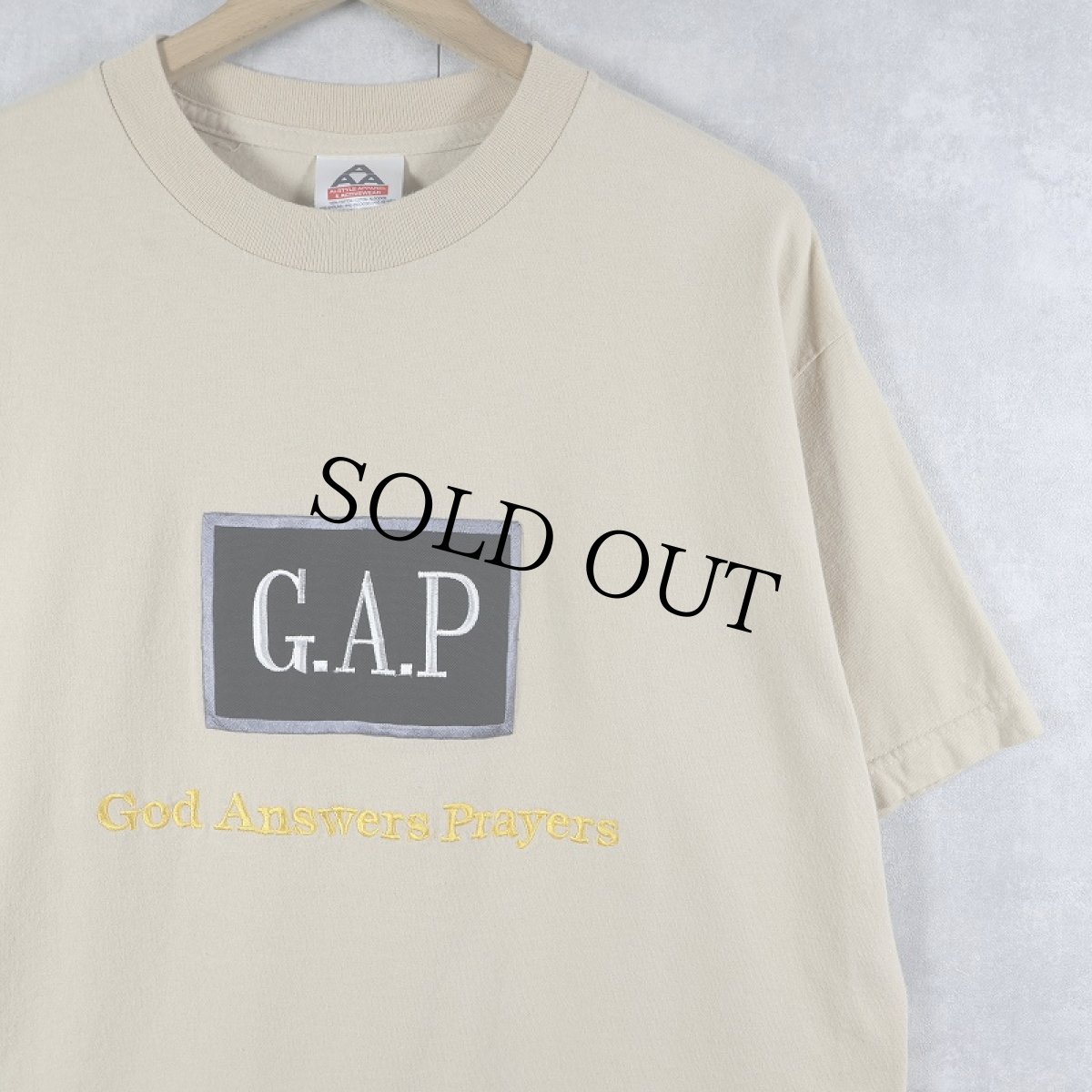 画像1: "G.A.P" 刺繍Tシャツ L (1)