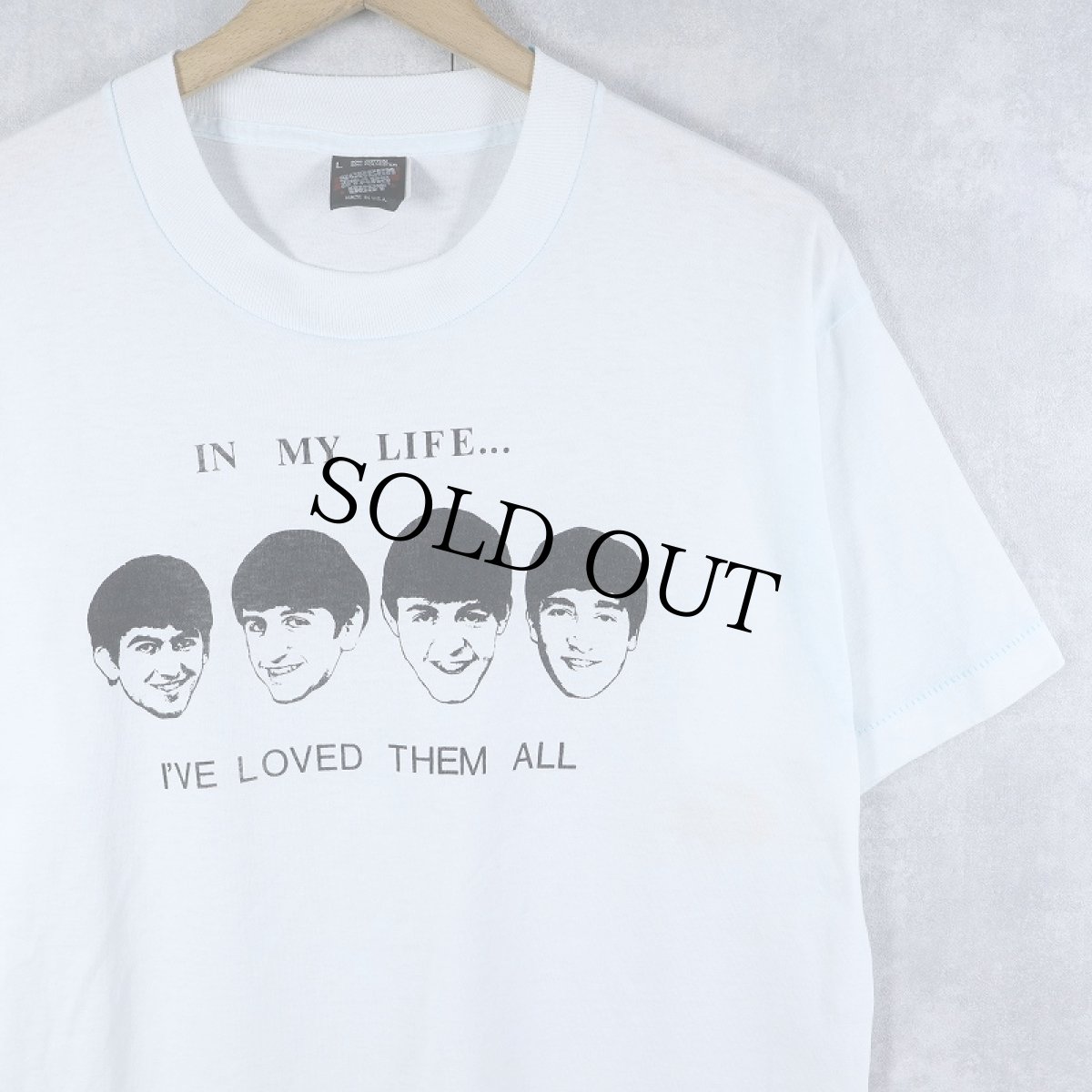 画像1: 90's THE BEATLES USA製 "IN MY LIFE..." ロックバンドプリントTシャツ L (1)