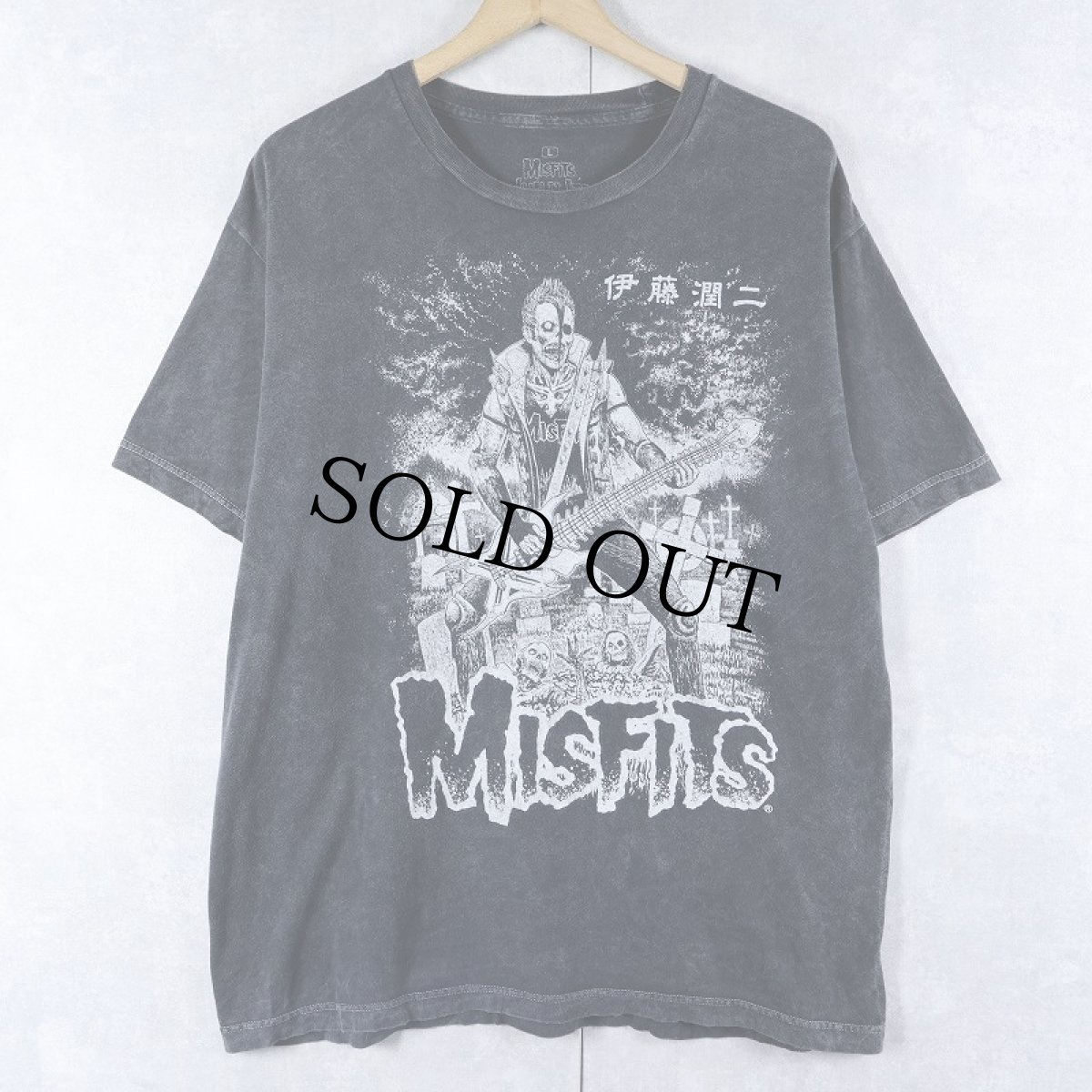 画像1: MISFITS × 伊藤潤二 ハードコアパンクバンド プリントTシャツ L (1)