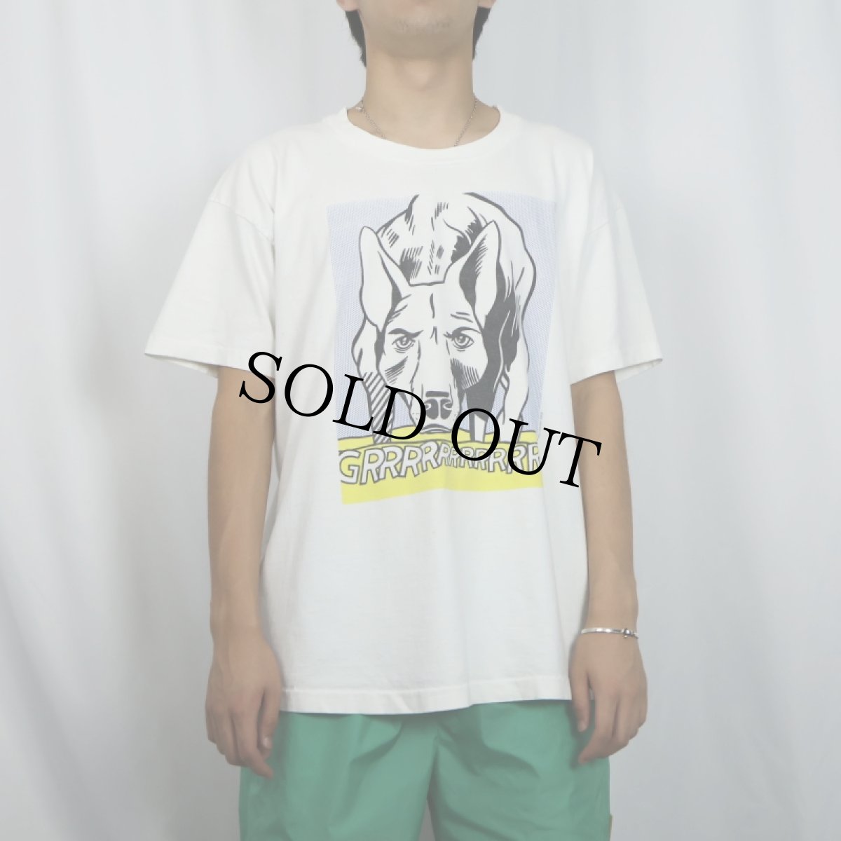 画像2: 90's Roy Lichtenstein USA製 "GRRRRRRRRRRRR!!" アートプリントTシャツ XL (2)
