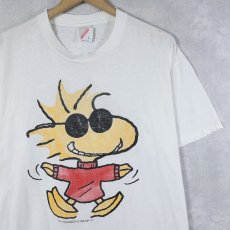 画像1: 90's PEANUTS USA製 "JOE COOL" キャラクターパロディプリントTシャツ L (1)