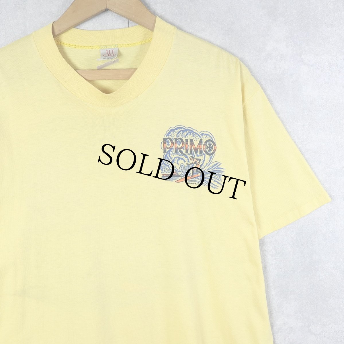 画像1: 70's USA製 "PRIMO" ビールブランド プリントTシャツ L (1)