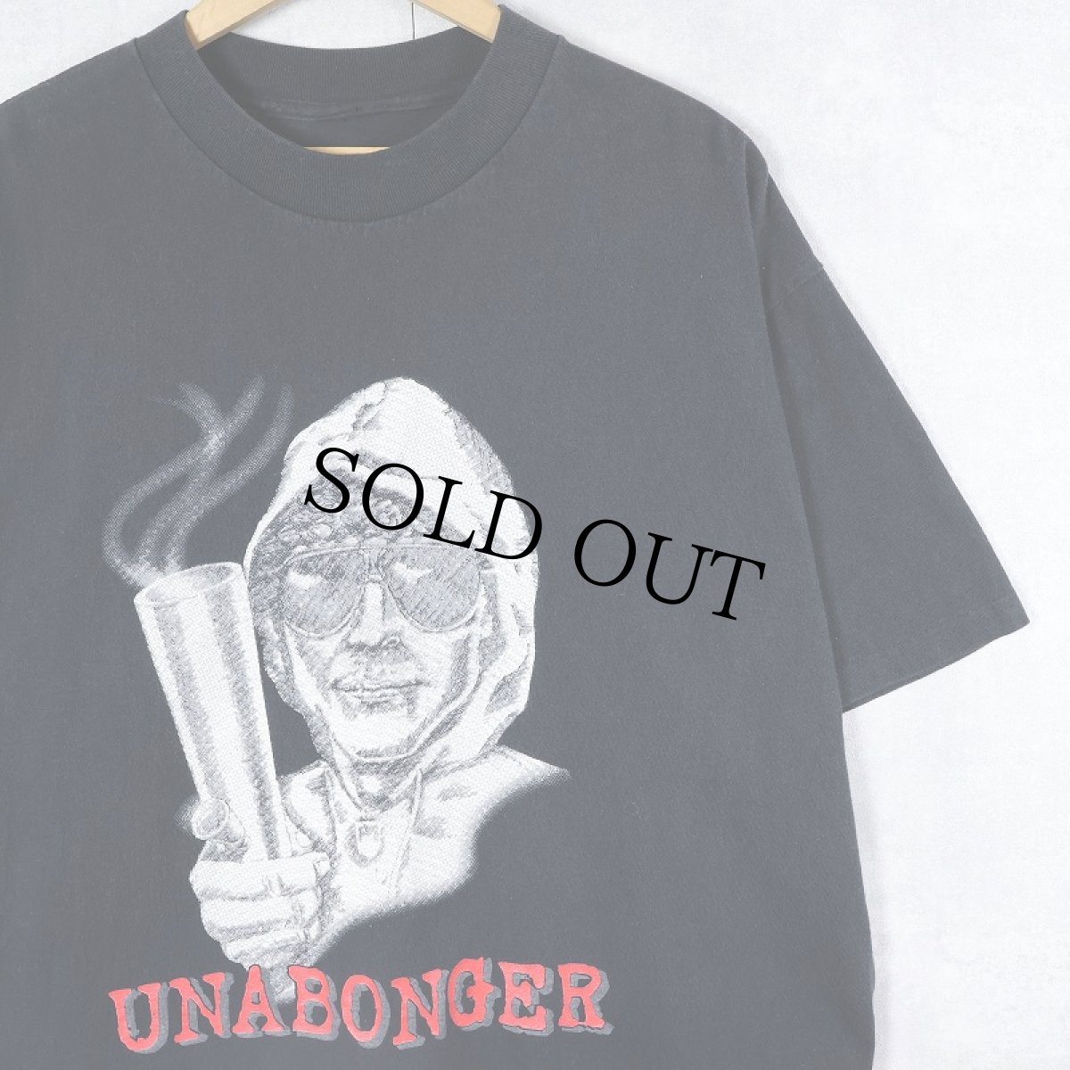 画像1: 90's〜 "UNABONGER" パロディプリントTシャツ BLACK (1)