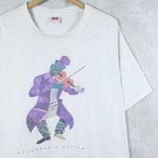画像1: 90's GUGGENHEIM MUSEUM USA製 "Marc Chagall / Green Violinist" アートプリントTシャツ XL (1)