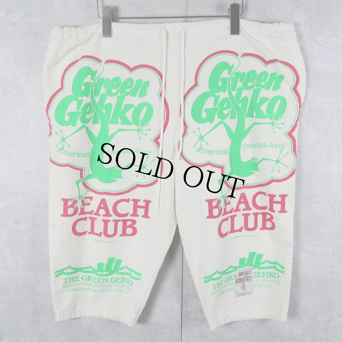 画像1: 90's SWEET SACKS LINEBACKER U.S.A. Inc. "Green Gehko" シュガーサックパンツ (1)