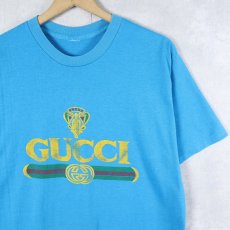 画像1: 80〜90's ブート GUCCI ロゴプリントTシャツ  (1)