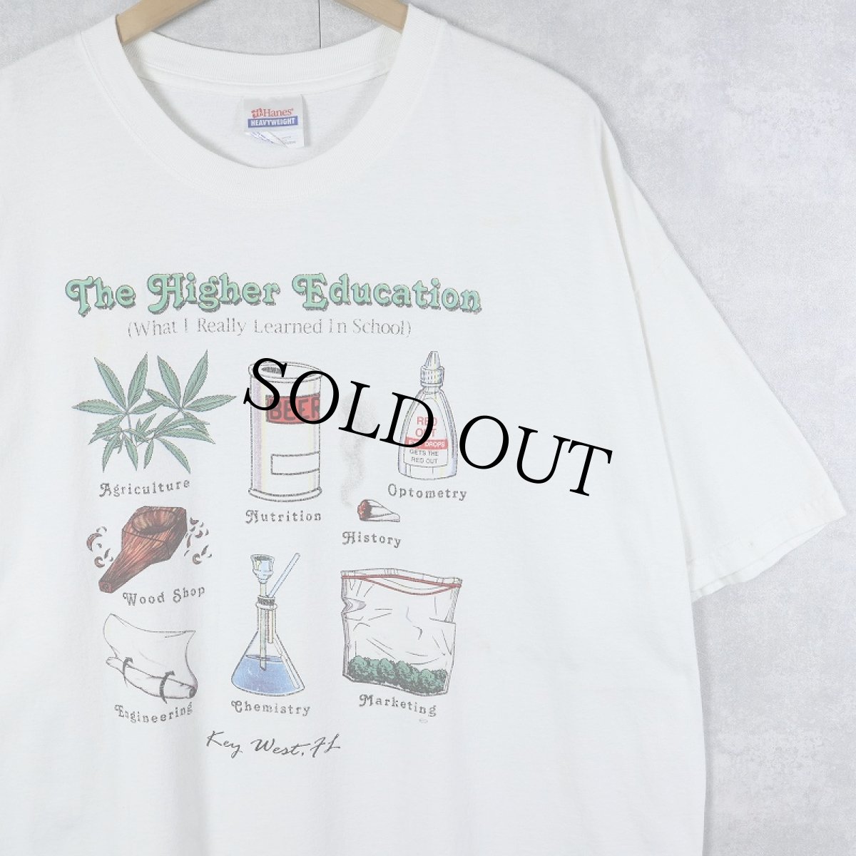 画像1: "The Higher Education" ガンジャプリントTシャツ 2XL (1)